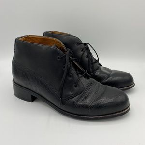 Ariat Black Leather Oxford Ankle Boots 6.5